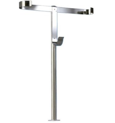 SOPORTE DE PIE AROS SALVAVIDAS PISCINA ACERO INOX.